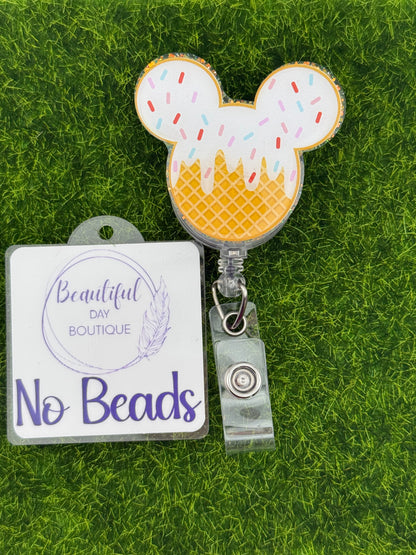Mouse Ears Ice Cream blue glitter