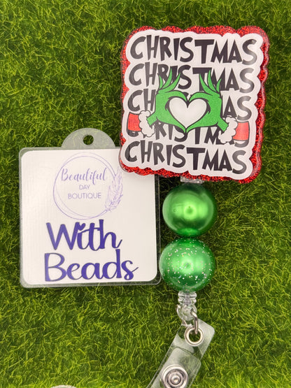 Christmas-Green guy Hand Heart