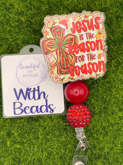 Jesus is the reason…red plaid cross