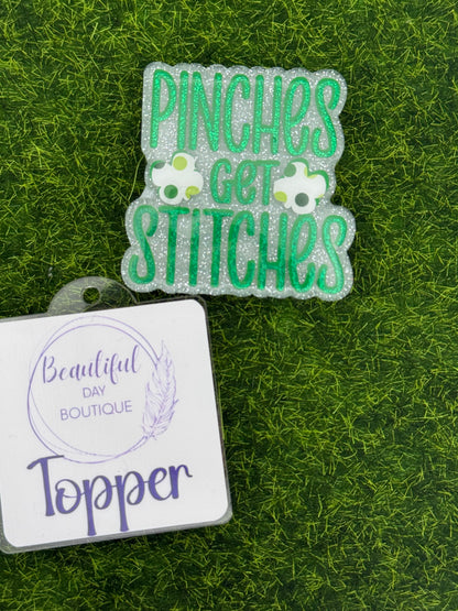 Pinches get Stitches polka sham.