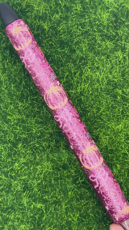 Boo pumpkin on pink pen