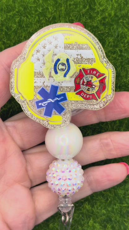 First responder headset-white flag-shaker