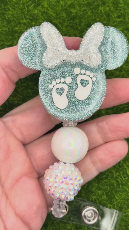Baby feet mouse ears