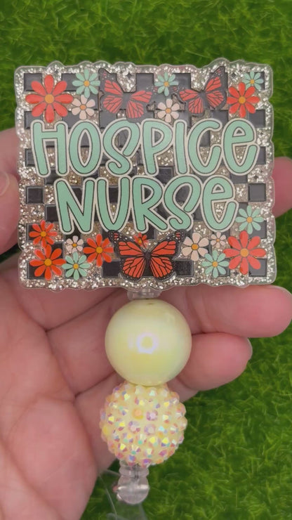 Hospice Nurse-daisies and butterflies