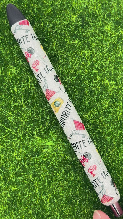 Mouse ears favorite things-white glitter inkjoy pen