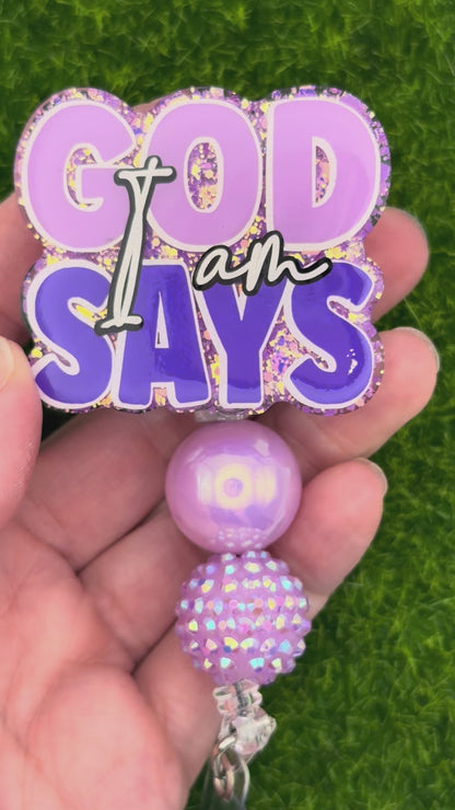 God says I am-purple