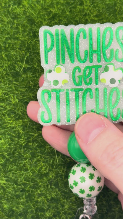 Pinches get Stitches polka sham.