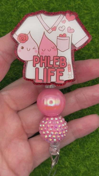 Phleb life-pink scrubs