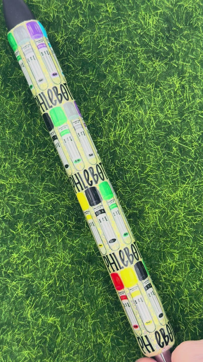 Phlebotomy life on yellow pen