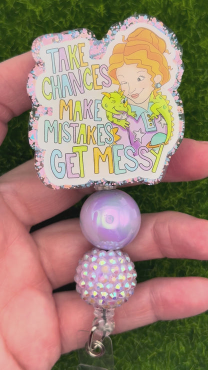 Take chances  make mistakes-Blue glitter