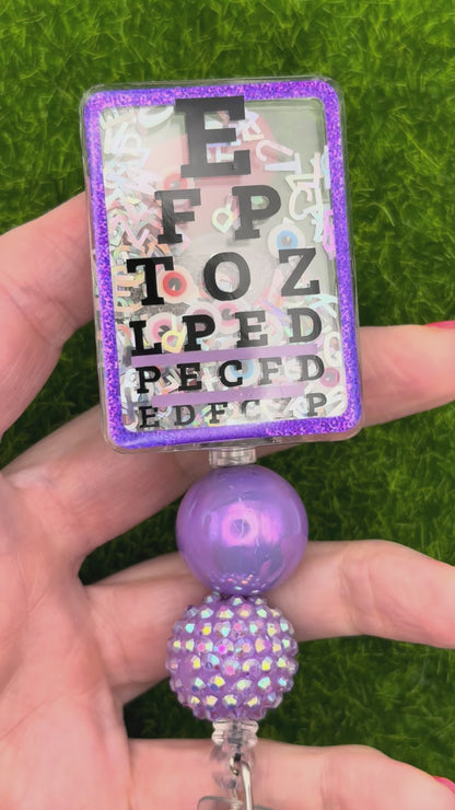 Eye chart shaker-purple