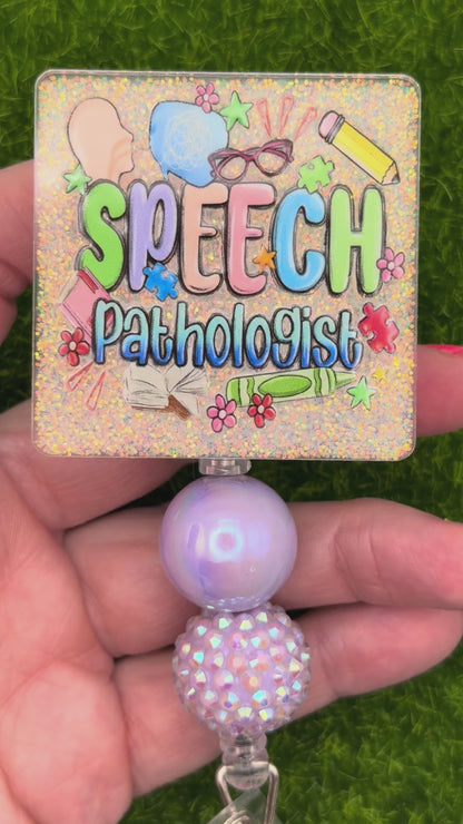 Speech pathologist-White glitter