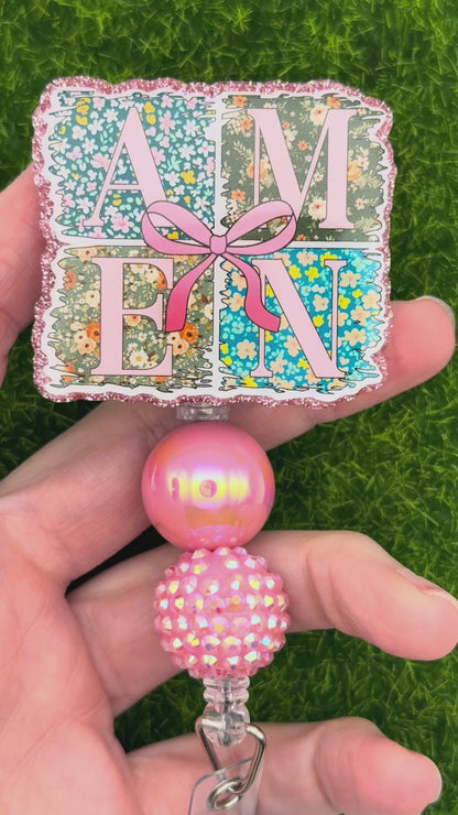 AMEN-Pink bow
