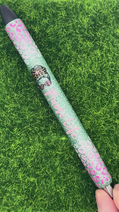 Nurse life leopard on teal pen