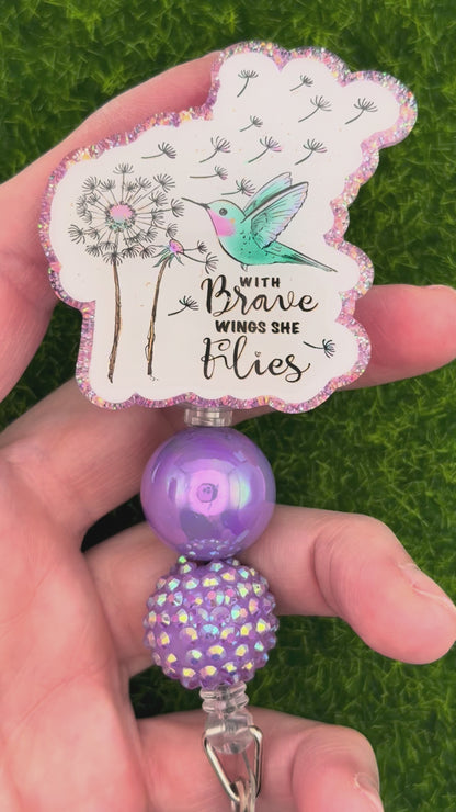 With brave wings she flies
